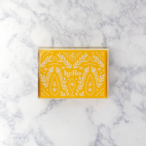 Letterpress Prairie "Hello" Boxed Notes (Set of 6)