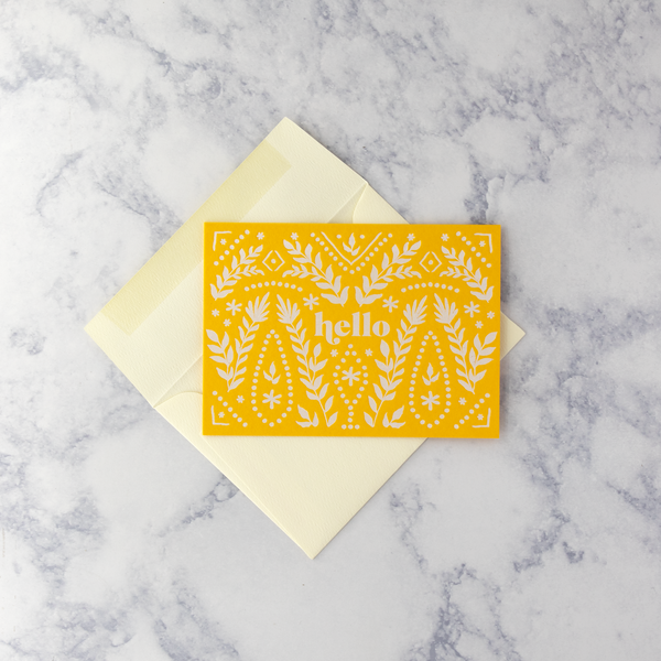 Letterpress Prairie "Hello" Boxed Notes (Set of 6)