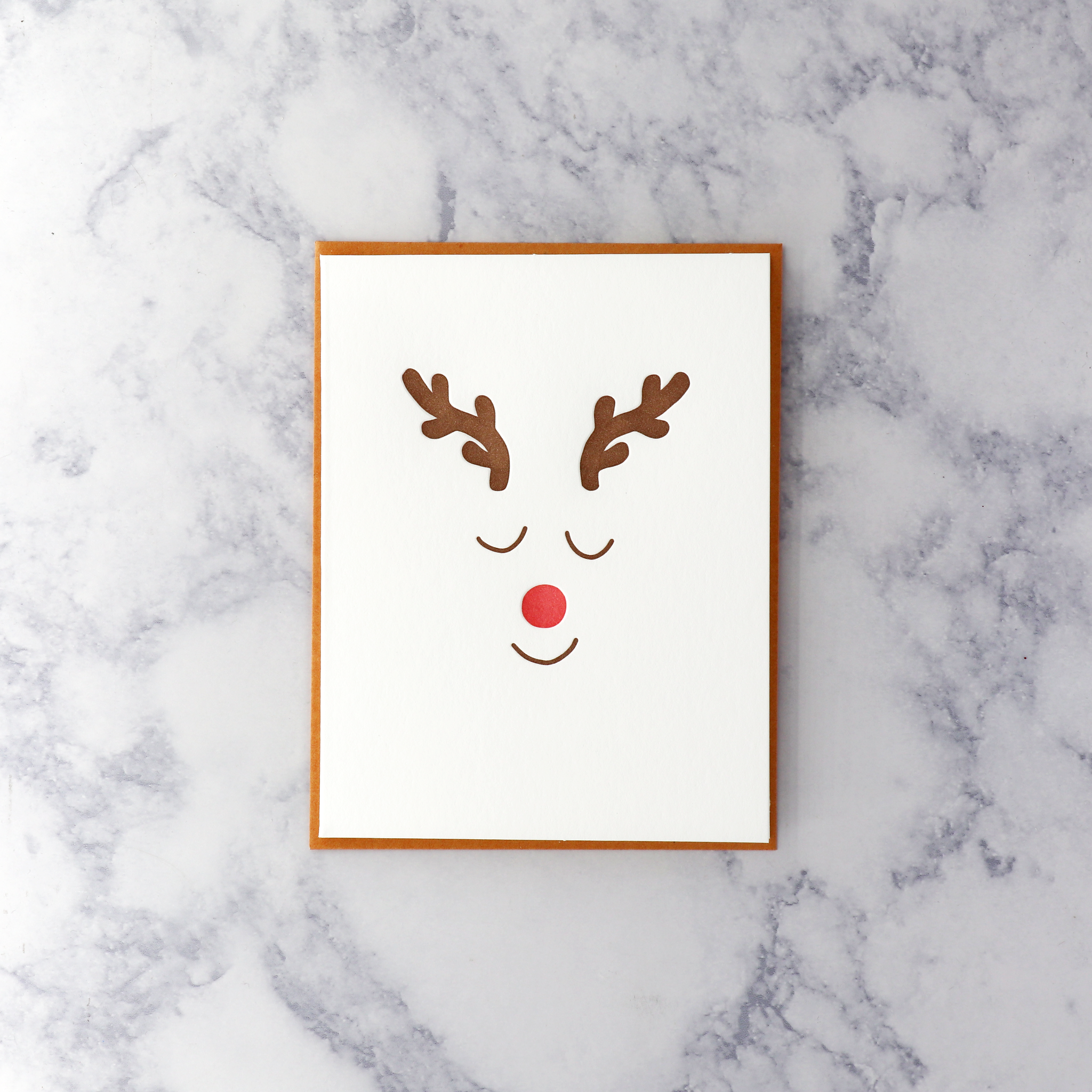 Letterpress Rudolph Holiday Card – Bonsai Paper Co.