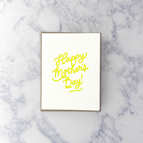 Letterpress Text Mother's Day Card