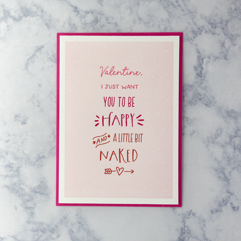 Letterpress “A Little Bit Naked” Valentine’s Day Card