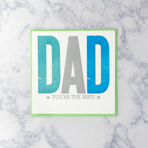 Letterpress "DAD" Father's Day Card (Dad)