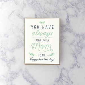 Letterpress "Like A Mom" Mother's Day Card