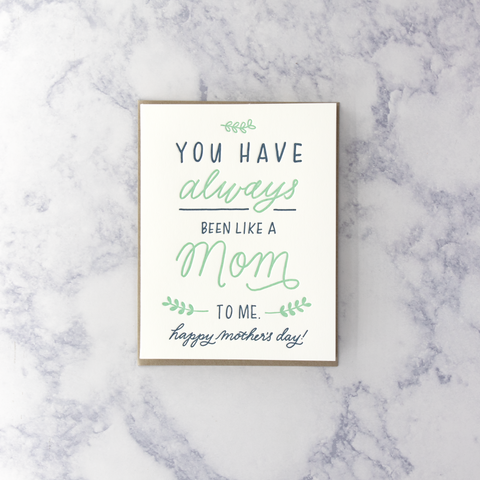 Letterpress "Like A Mom" Mother's Day Card