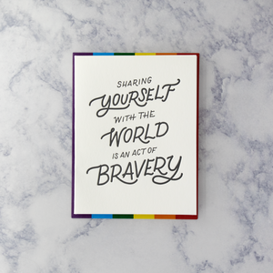 Letterpress “Sharing Yourself” LGBTQIA+ Pride Friendship Card