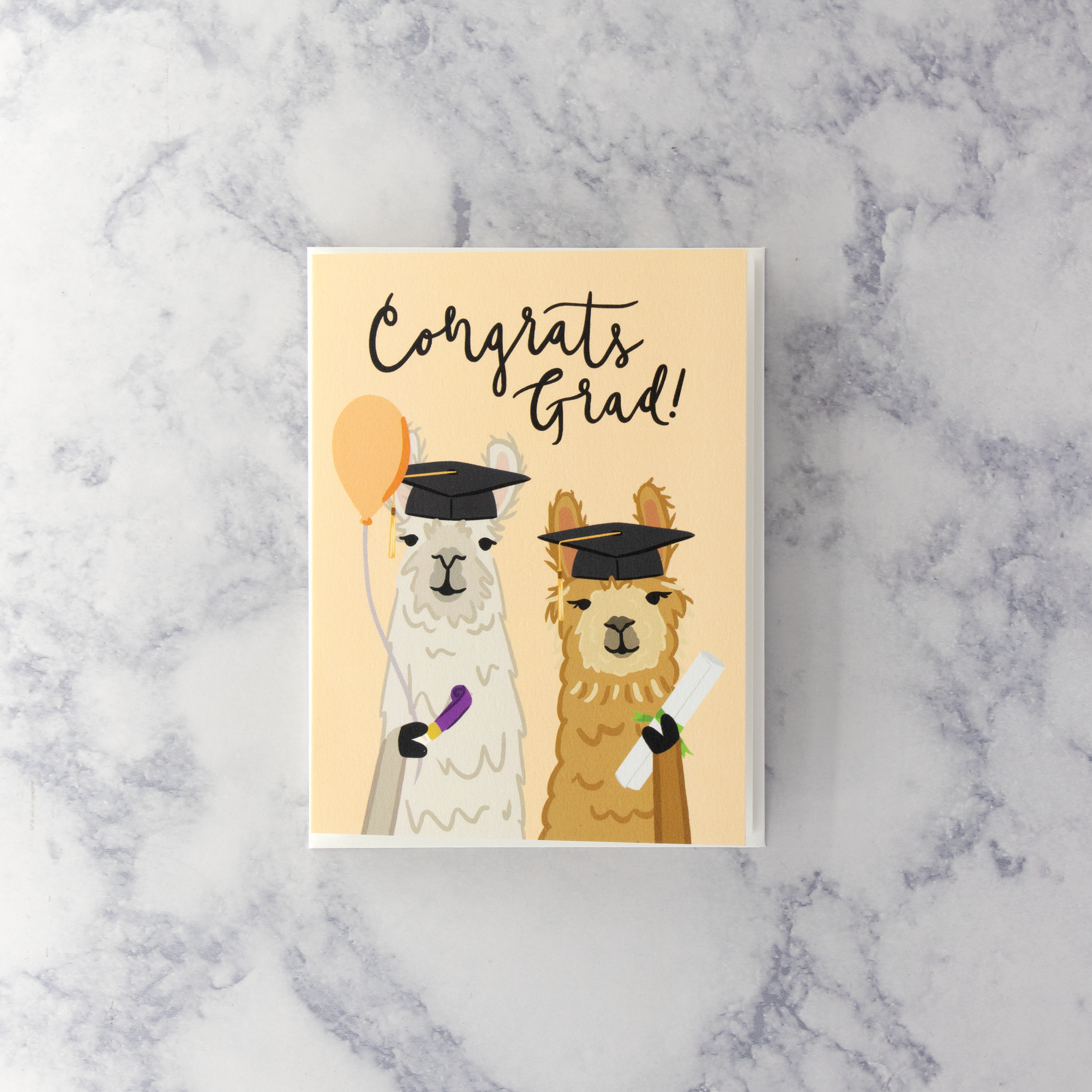 Llama Graduation Card