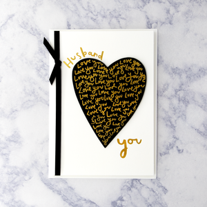 Love-Filled Heart Valentine’s Day Card (Husband)