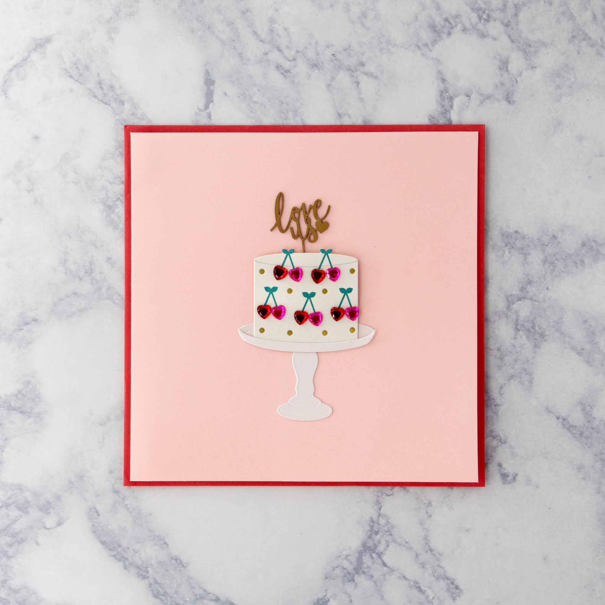 “Love Us” Cake Valentine’s Day Card