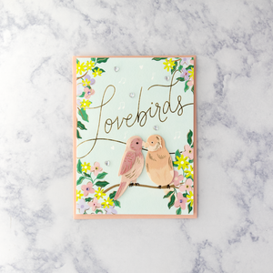 Lovebirds Wedding Card