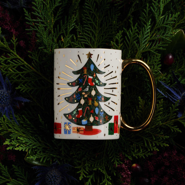 Festive Tree Christmas Porcelain Mug