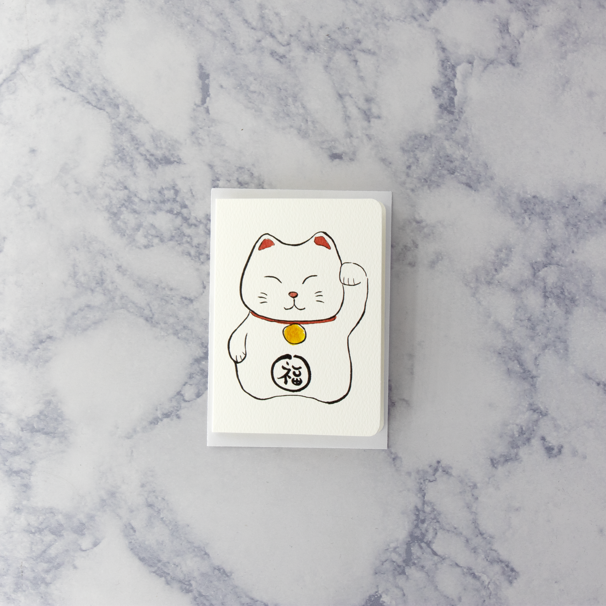 Maneki Neko Mini Blank Card