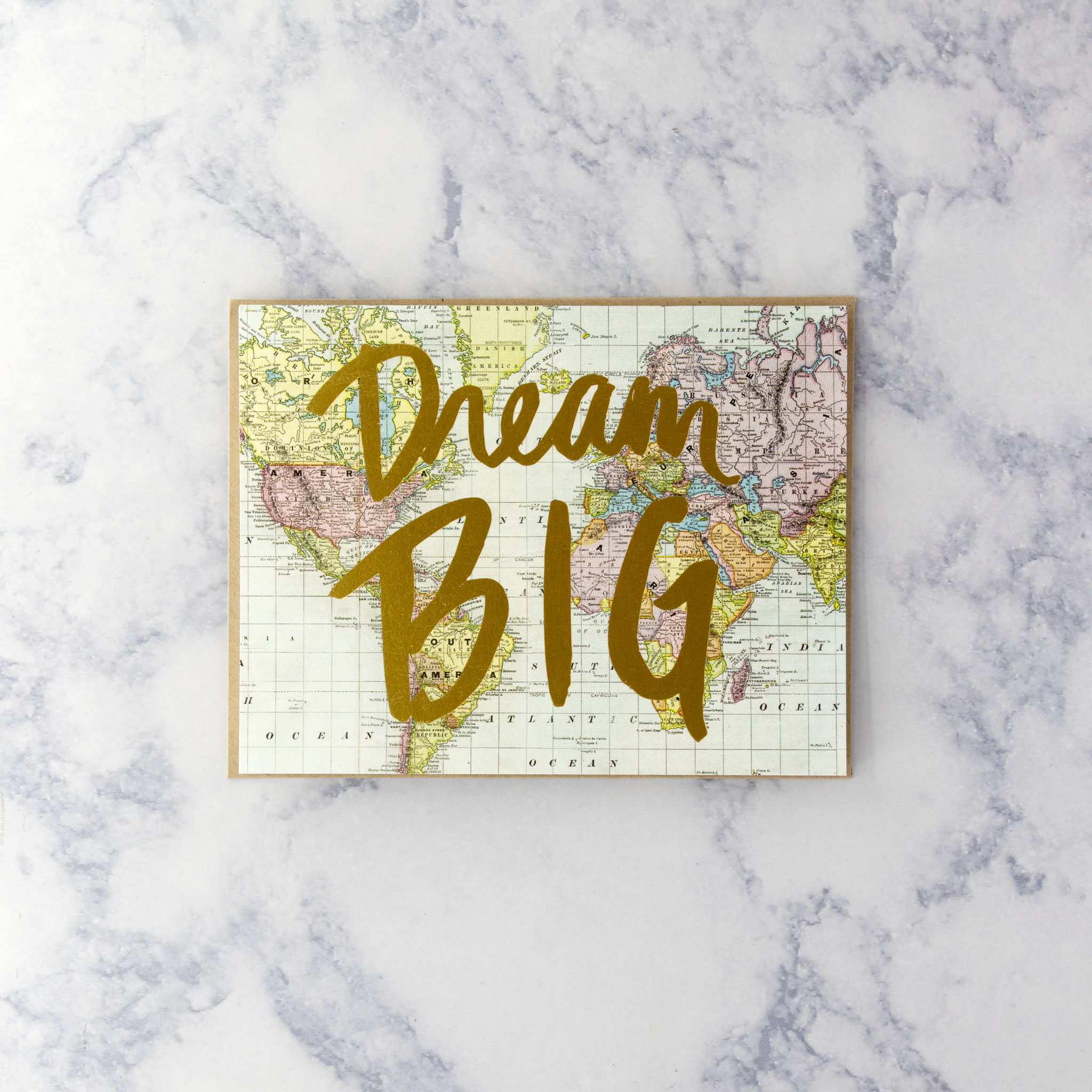 Map "Dream Big" Graduation Card