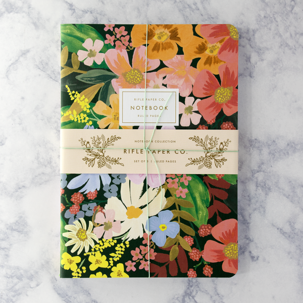 Marguerite Stitched Notebook (Set of 3)