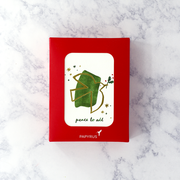 Metallic Dove Holiday Boxed Cards (Set of 20)