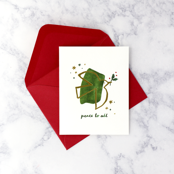 Metallic Dove Holiday Boxed Cards (Set of 20)