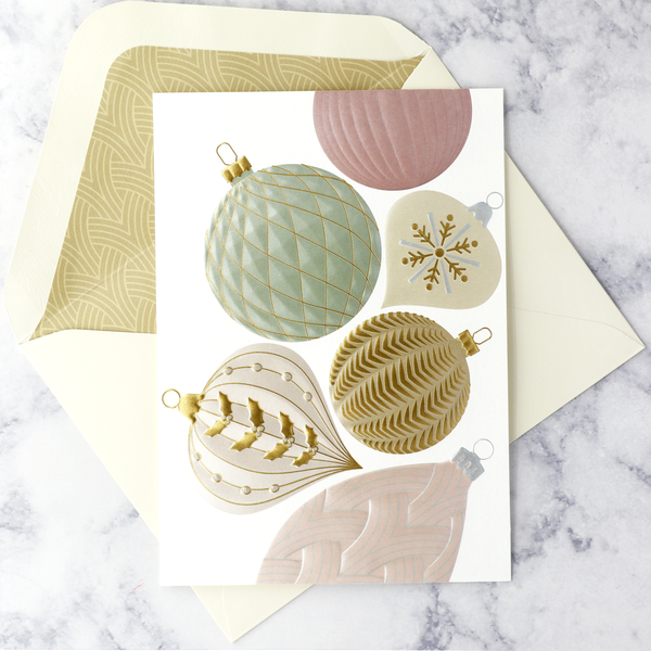 Metallic Ornament Christmas Boxed Cards (Set of 12)
