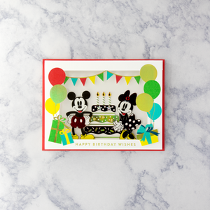 Mickey & Minnie Shadowbox Birthday Card