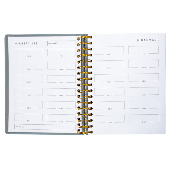 "Intentional" 2024-2025 12 Month Leather Planner