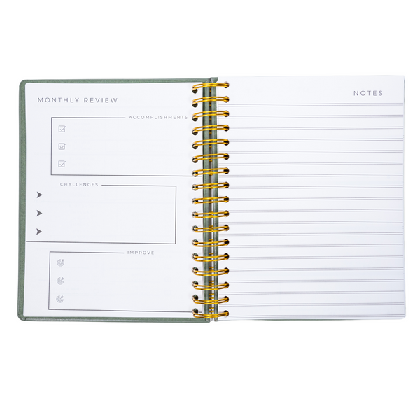 "Focused" 2024-2025 12 Month Leather Planner