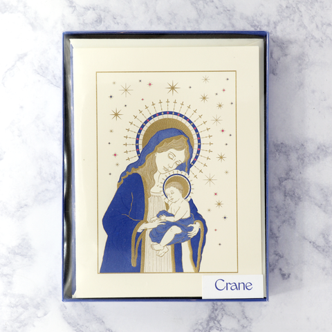 Hand Engraved Mother & Child Religious Christmas Boxed Notes (Set of 10)