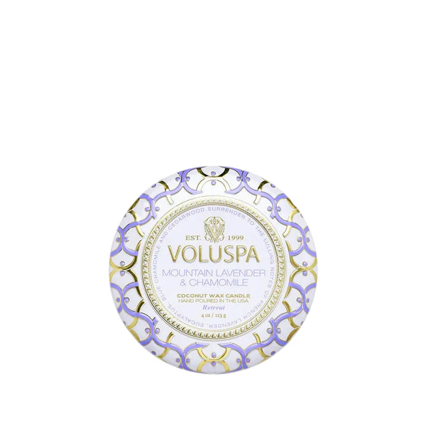 Mountain Lavender & Chamomile Coconut Wax Mini Tin Candle