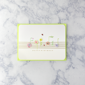 Musical Notes Birthday Card