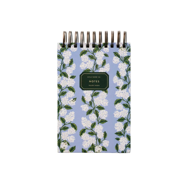 Blue Hydrangea Spiral Notepad