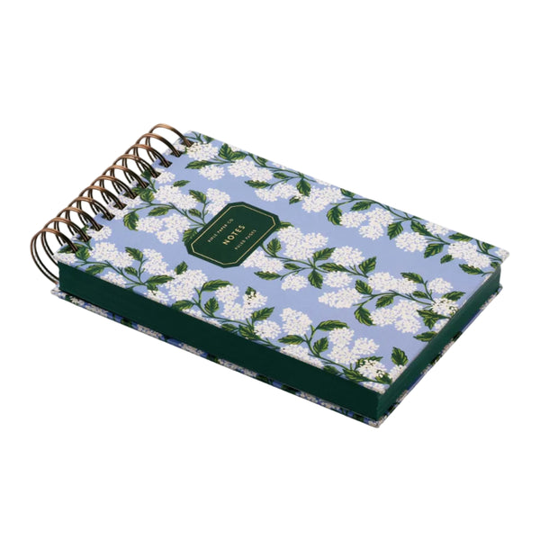 Blue Hydrangea Spiral Notepad