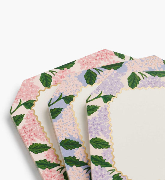 Pink Hydrangea Mini Notepad (Set of 3)