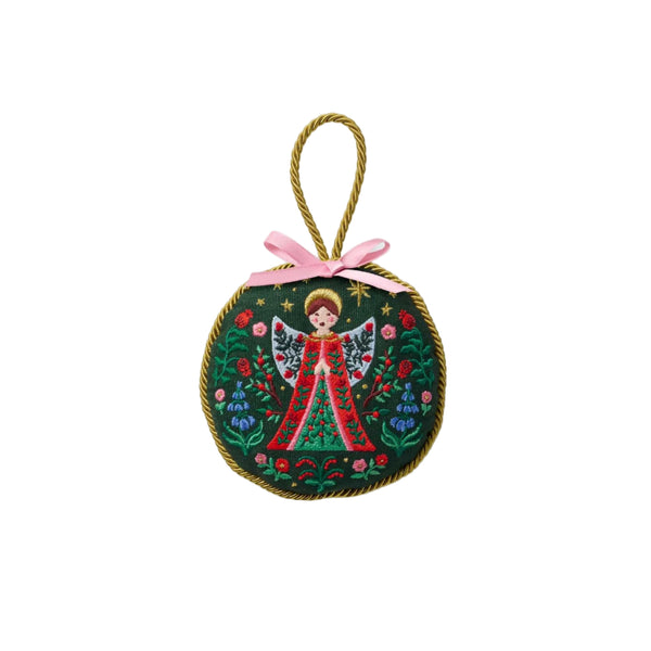 Embroidered Angel Christmas Ornament