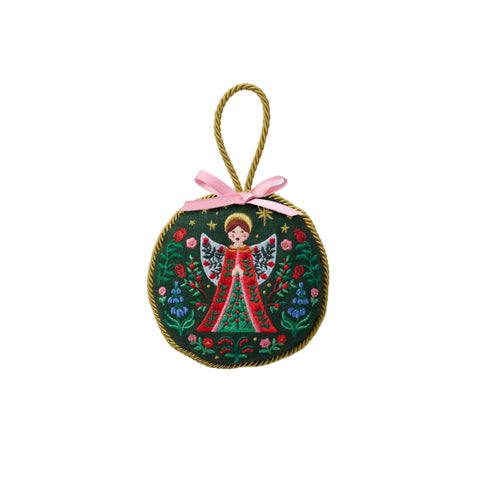 Embroidered Angel Christmas Ornament