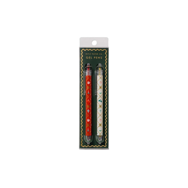 Holiday Argyle Gel Pen Set (Set of 2)
