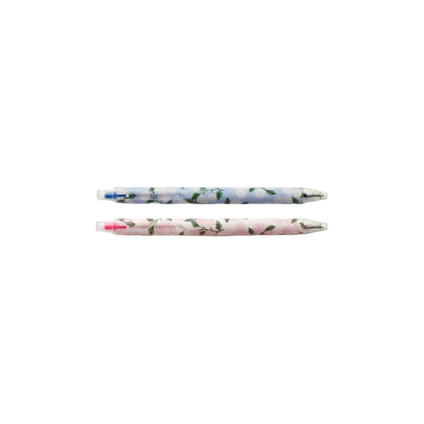 Pink & Blue Hydrangea Gel Pen Set (Set of 2)