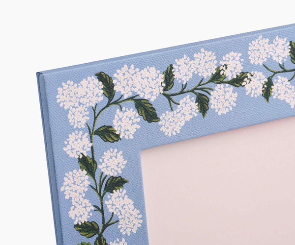 Blue Hydrangea Paper Wrapped Picture Frame
