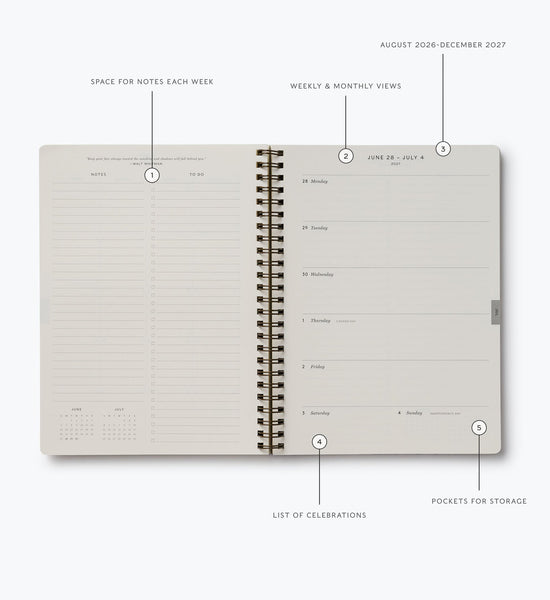Mimi 17-Month Weekly Softcover Spiral Planner