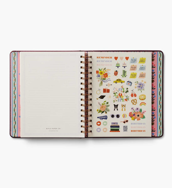 Ladies Night Book Club 17-Month Weekly Academic Spiral Planner
