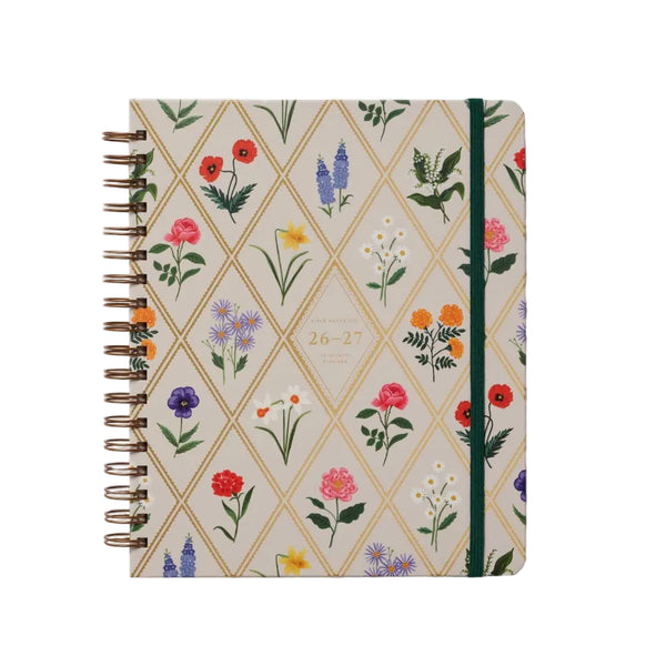 Garden Party 17-Month Weekly Academic Hardcover Spiral Planner