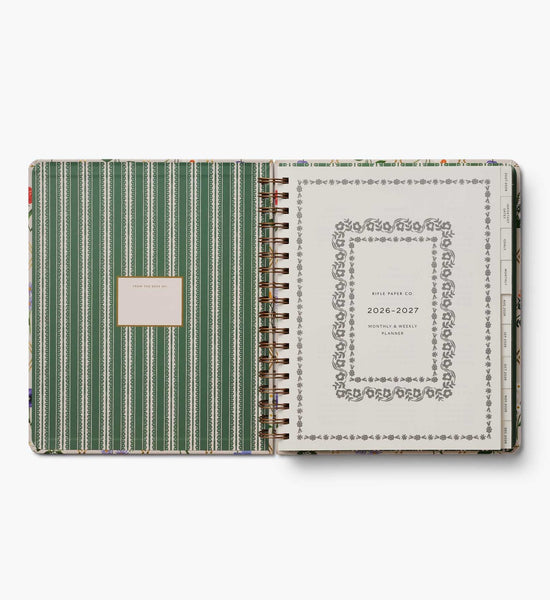 Garden Party 17-Month Weekly Academic Hardcover Spiral Planner