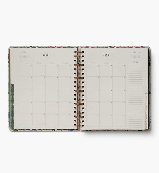 Garden Party 17-Month Weekly Academic Hardcover Spiral Planner