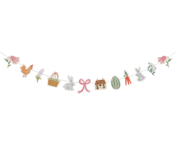 Illustrated Spring Farm Party Easter Banner