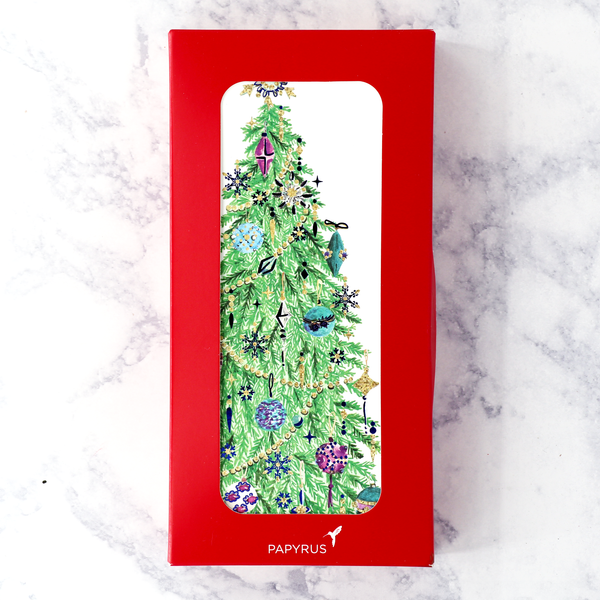 Painterly Tree Christmas Boxed Cards (Set of 16)