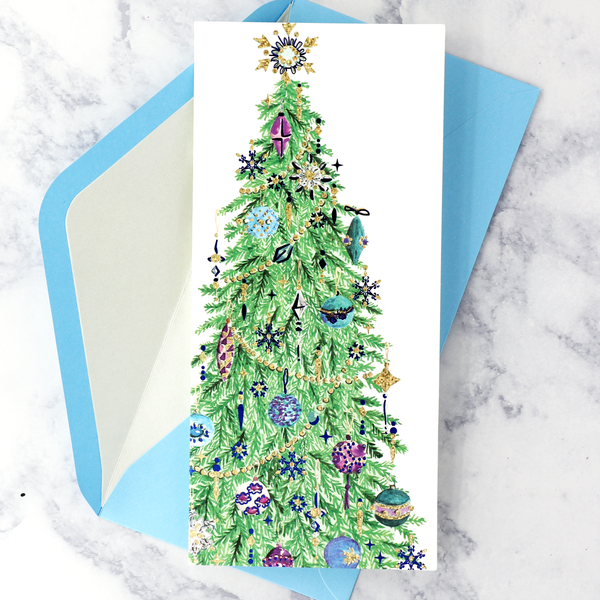 Painterly Tree Christmas Boxed Cards (Set of 16)