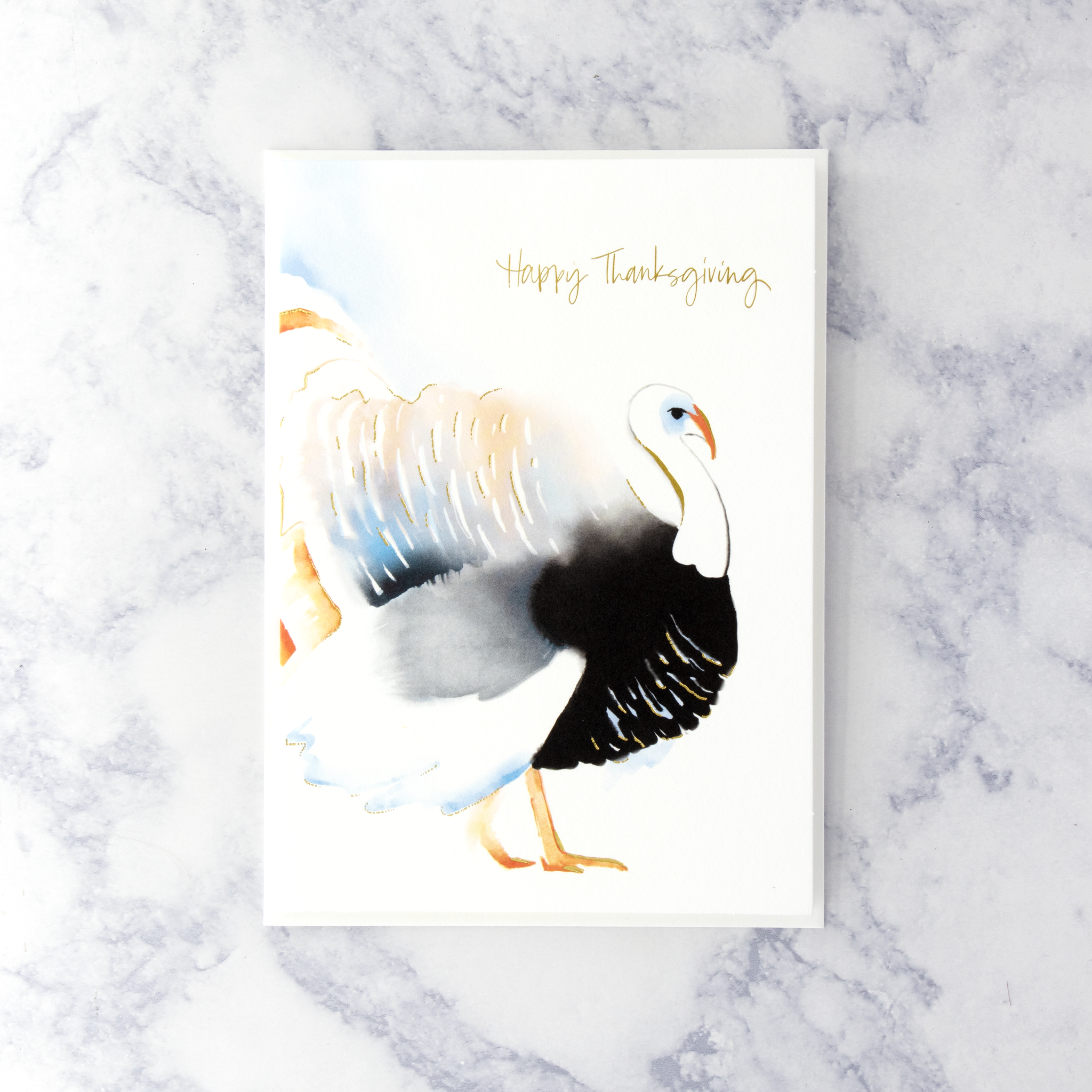 Painterly Turkey Thanksgiving Card