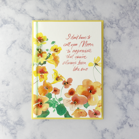 Peach & Yellow Florals Mother's Day Card