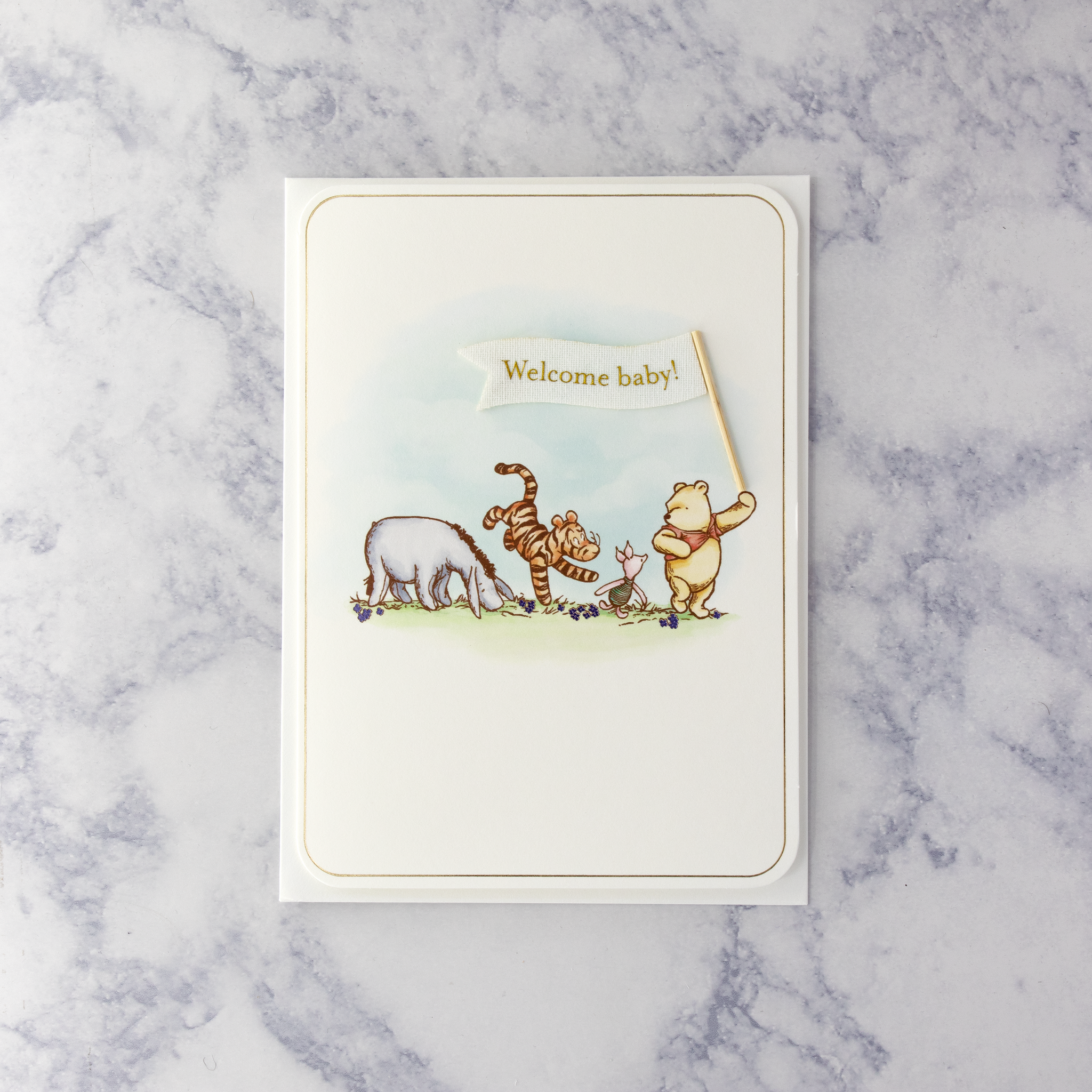 Pooh Parade New Baby Card