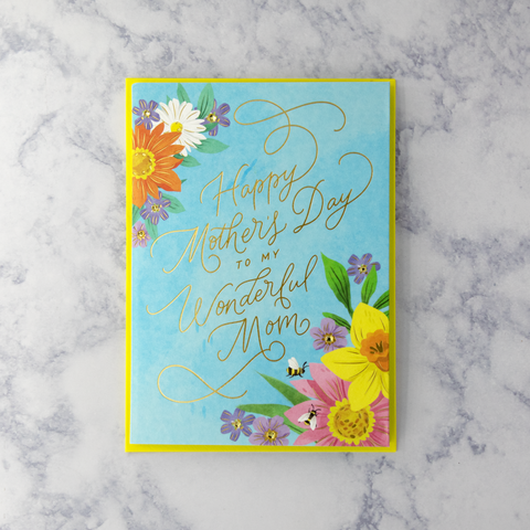Pop-Up Floral Bee Mother's Day Card (For Mom)