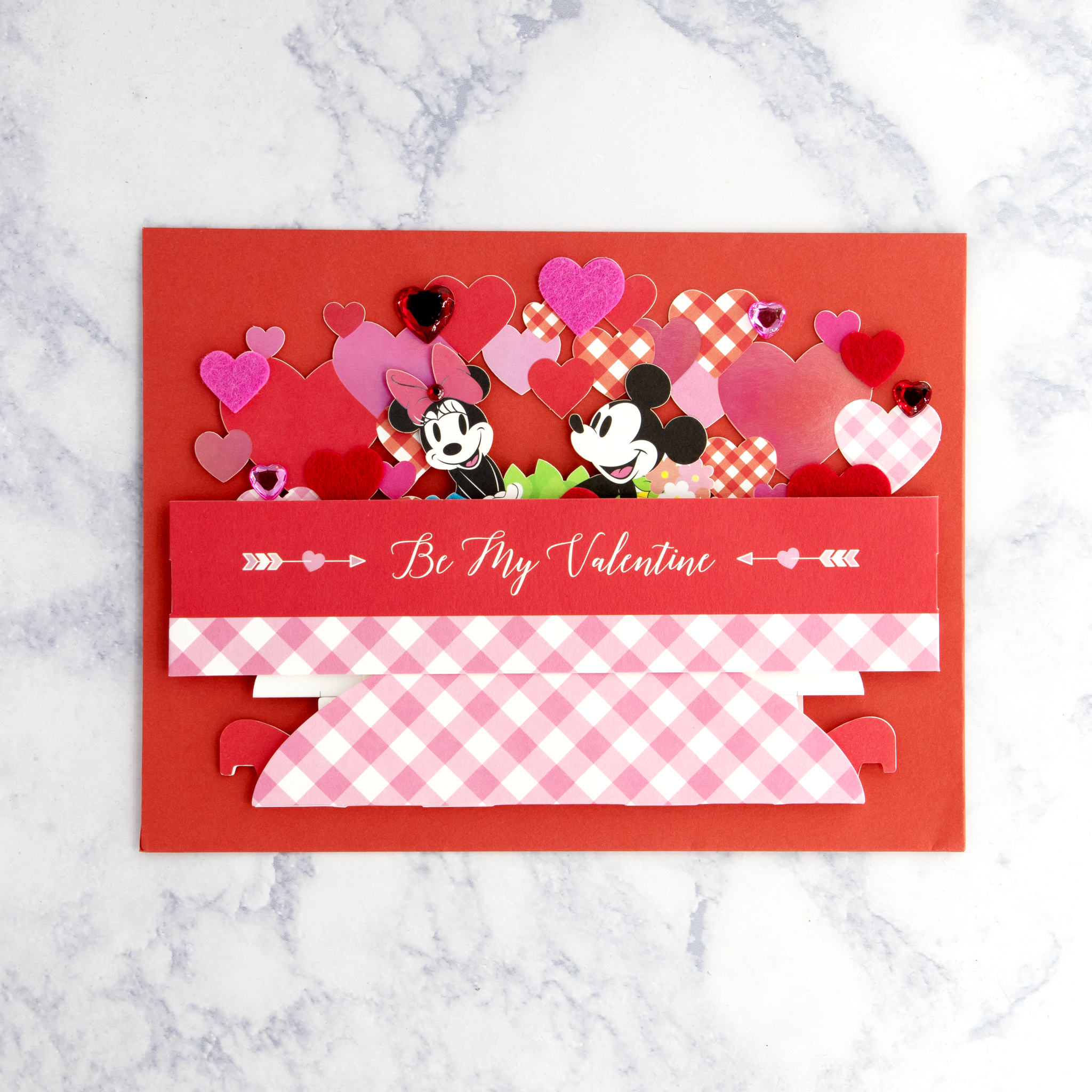 Pop-Up Mickey & Minnie Mouse Displayable Valentine's Day Card