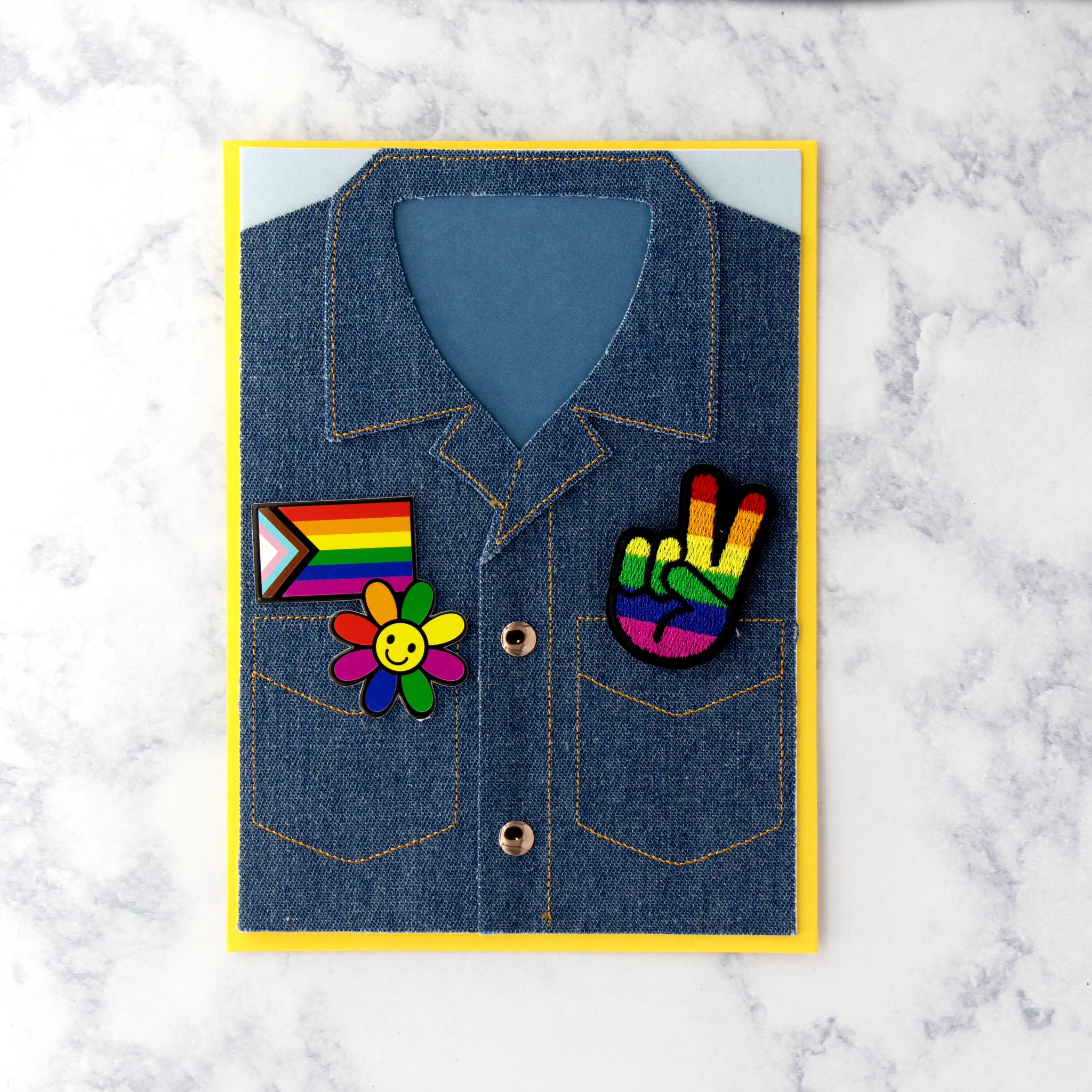 Pride Jean Jacket LGBTQIA+ Friendship Card