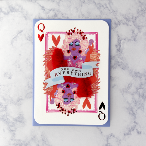 Queen Playing Card Set LGBTQIA+ Birthday Card