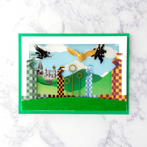 Quidditch Shadowbox Birthday Card